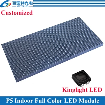100pcs/lot Kinglight שחור LED מקורה 1/16 סריקה RGB P5 צבע מלא תצוגת LED מודול 320*160 מ 