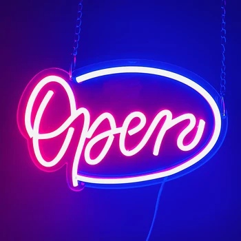 החנות פתוחה סימן אור Led USB פתח את השלט על קוקטיילים בבר פרסום לוגו העסק חנות עיצוב מסעדת קישוט
